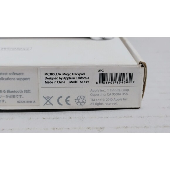 APPLE MAGIC TRACKPAD A1339 WIRELESS BLUETOOTH W BOX TESTED WORKS MISSING GRIP - Picture 8 of 8